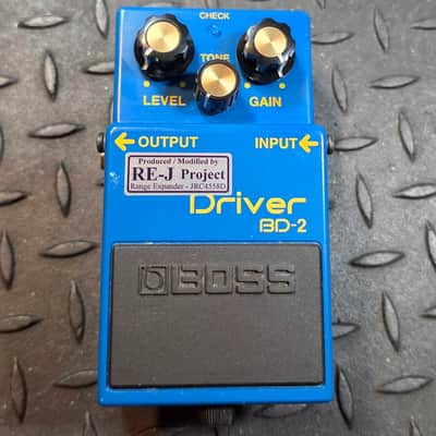 Boss BD-2 Blues Driver w/ Analogman Super Mod Range Expander Modded Blue LED