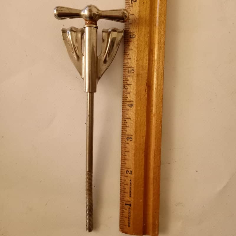 Ludwig 6"Nickel Bass Drum Bow-Tie Tension T-Rod+Claw Vintage50s-60s Keystone USA image 1
