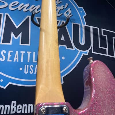 Tom Hamilton's Aerosmith, Sadowsky NYC - Pink Sparkle 4-String Bass (TH2 #11) PLUS Personalized NHL Hockey Jersey. AUTHENTICATED! image 20