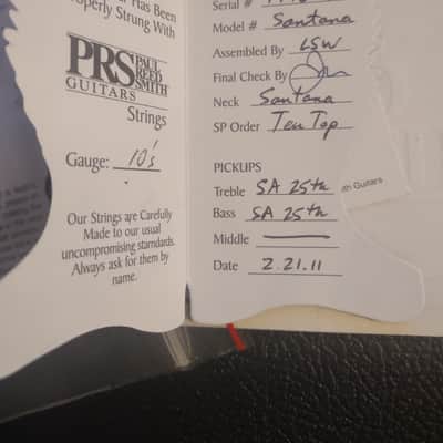 PRS Santana Signature 2011 - Black Gold Burst * 10 top image 13