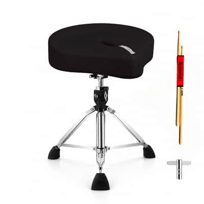 5 Core Drum Throne w 4.5" Padded Stool Adjustable Drummer Chair image 2