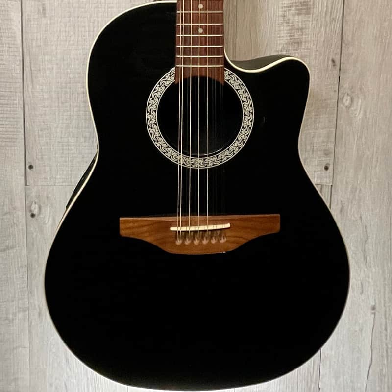 Used 1999 Ovation Balladeer 6751 12-String Acoutic Electric Black w/case TSS1612 image 1