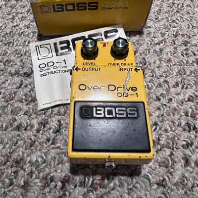 Boss OD-1 Over Drive (Black Label) 1978 - Yellow image 1