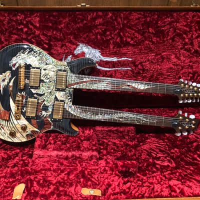 PRS Paul Reed Smith 20th Anniversary Double Neck Dragon 2005 Whale Blue image 6