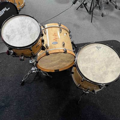 ~RARE!~ Sakae CST Celestial Maple 3-Piece 12/14/18 Bop Drum Kit Set in Exotic Mappa Burl Gloss Lacquer with Black Nickel Hardware & SKB Soft-Shell Bags image 8