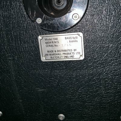 Marshall 4x10er 80er Black image 2