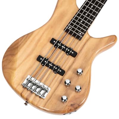 🎸5 String Glarry "EyeBuzz" S Style Electric Bass Guitar +Rosewood Fretboard Soft +Case/Gig Bag +Strap+Cable +Pick!🎸 image 1