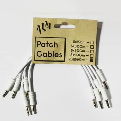 ALM Busy Circuits ALM-PC001x120 Eurorack Patch Cables (2 x 120cm) - White image 2