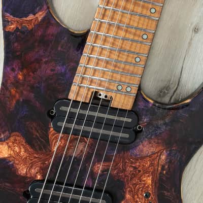 Legator X Series Ninja X7F Multi-Scale 7-String Guitar, Roasted Flame Maple Fretboard, Magma image 5