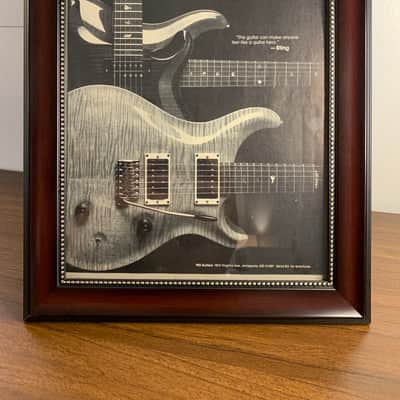 |Original| 1987 Paul Reed Smith Guitars Promotional Ad Santana Model Custom 22 |Framed| image 1