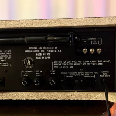 🎶✨ Harman Kardon 430 “Twin Powered” Vintage Stereo Receiver w/ NEW Walnut Wood Case — Serviced/Cleaned, LED Dial, Tested & Working image 13
