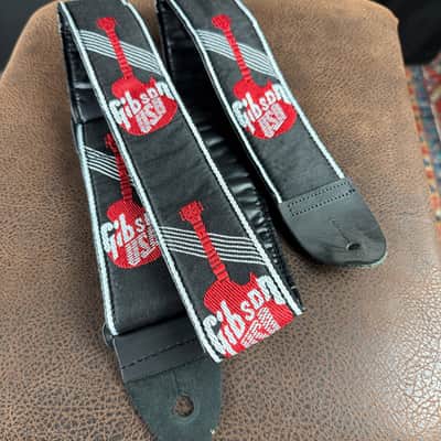 Gibson Guitar and Bass Strap Red White and Black image 3
