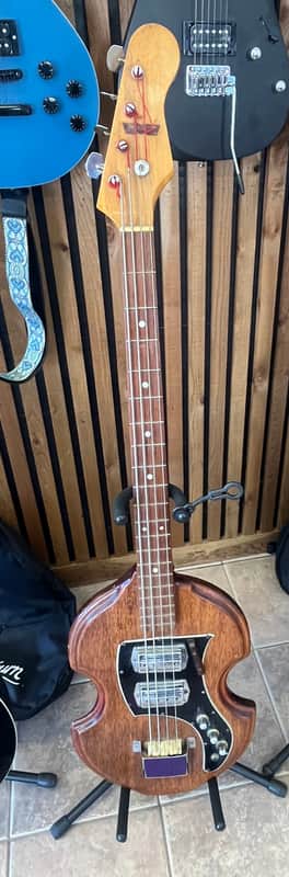 1966 Ibanez Violin Bass 462 Solid Mahogany 34" scale Maxitone MIJ Japan image 1