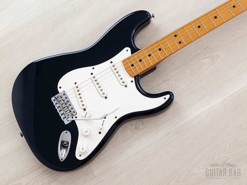 1991 Fender American Vintage '57 Stratocaster Black w/ Tweed Case image 1