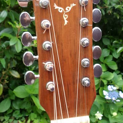 1973 K.Yairi F-180 12-String Acoustic Guitar - Rare / International Label - Made in Japan +Hard Case image 7