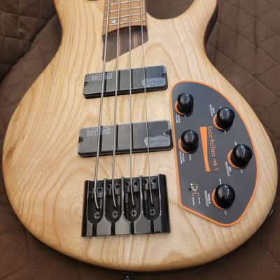 Cort B4ELEMENTOPN Mahogany Body Ash Top 5pcs Walnut & Panga Panga Neck 4-String Electric Bass Guitar image 18