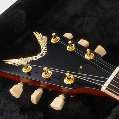 Dean USA Vengeance Pickguard Limited Edition Electric Guitar, Ebony Fingerboard, Mahogany Gloss Natural image 4