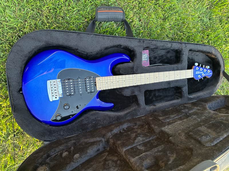 Ernie Ball Music Man SWX Silhouette HSH Trem Pacific Blue Sparkle image 1
