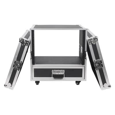 STRC-8U2DR | 8U Rack Case with 2U Rack Drawer, Casters, for 19" Amps, Mixers, Microphone Receivers image 3
