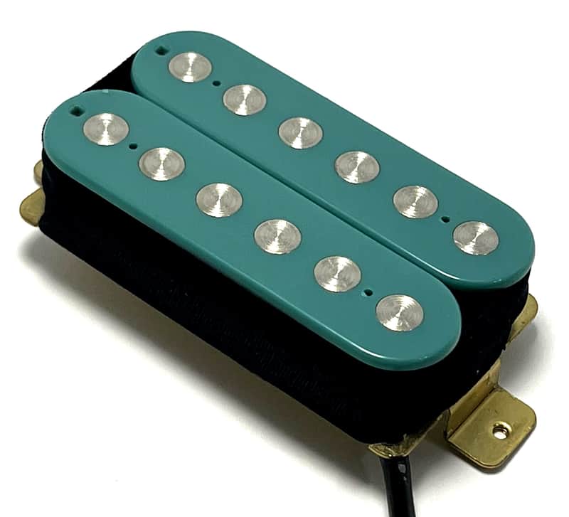 Dragonfire Phat Screamer ~ Neck Position Humbucker Pickup ft. Oversized "Phat" Pole Styling ~ Teal image 1