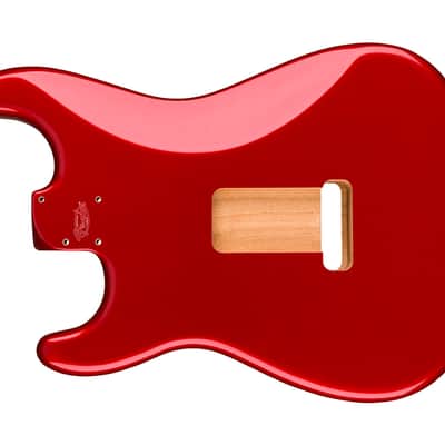 Used Fender Deluxe Series Stratocaster HSH Alder Body - Candy Apple Red image 3