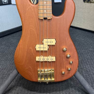 Charvel Pro-Mod San Dimas Bass PJ IV, natural mahogany finish without case - Open Box image 3