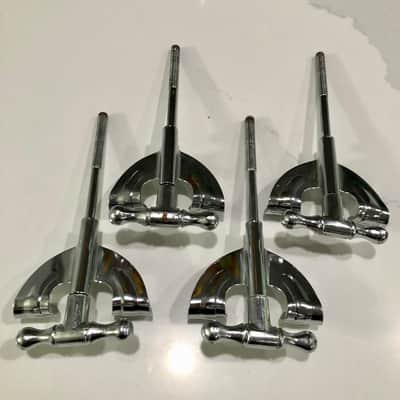 [Set of 4] Unknown Vintage Bass Drum Tension Rods and Claws, MIJ? image 2