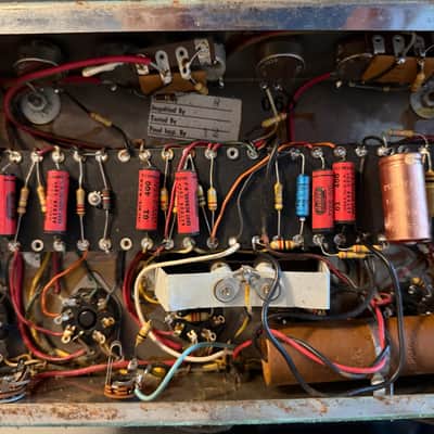 1961 Ampeg B-15N Portaflex Blue Check All Tube Bass Amp - ALL ORIGINAL, JUST SERVICED. image 17