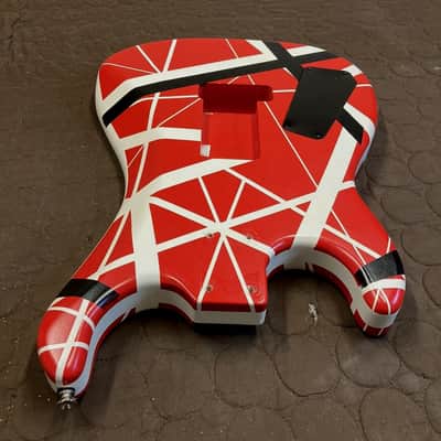 LOCKE CUSTOMS - KRAMER "ORLANDO HARD ROCK CAFE STRIPES"  FLOYD ROSE BODY FRANKENSTRAT EVH 5150 image 13