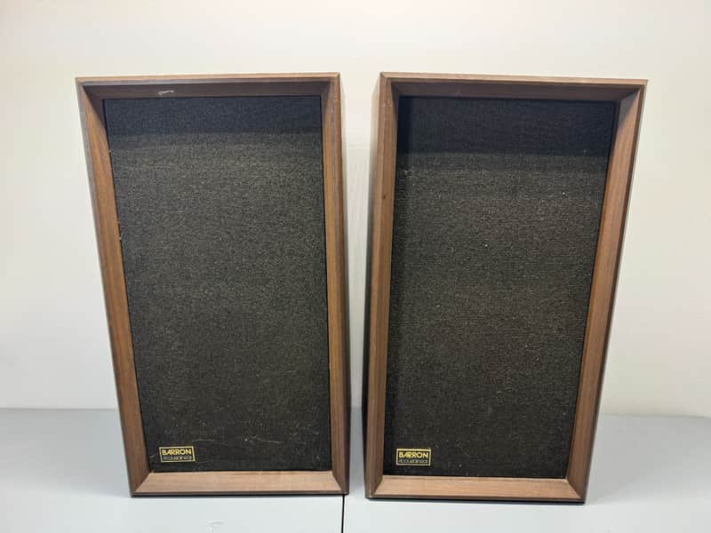 Barron Acoustalinear Vintage Floor Speakers HiFi Stereo Adjustable 3-Way Speaker image 1