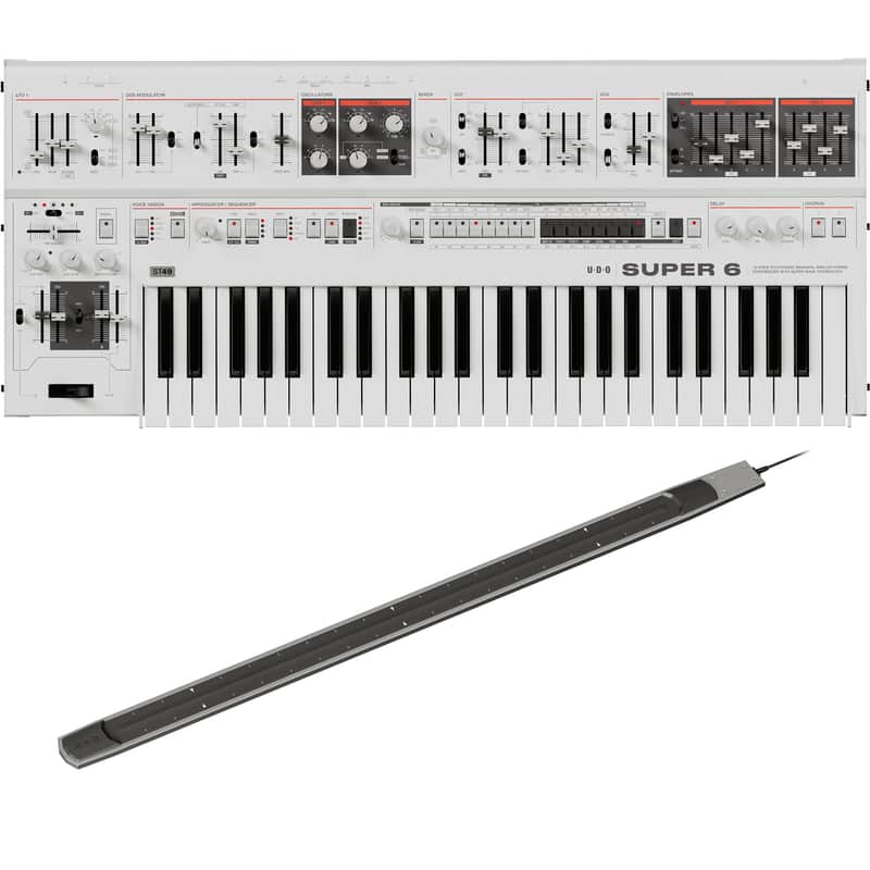 UDO Audio Super 6 ST49 12-Voice Keyboard Synthesizer - White RIBBON KIT image 1