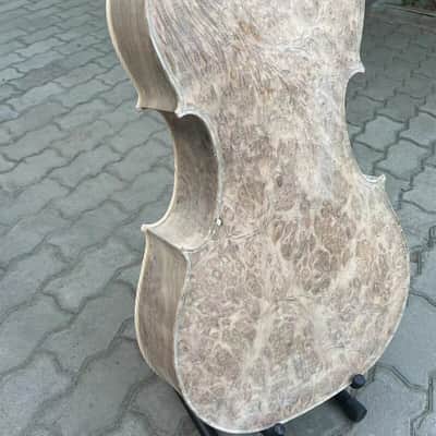 Professional song unfinished Cello 4/4 Solid Bird's eye maple back old spruce top image 9