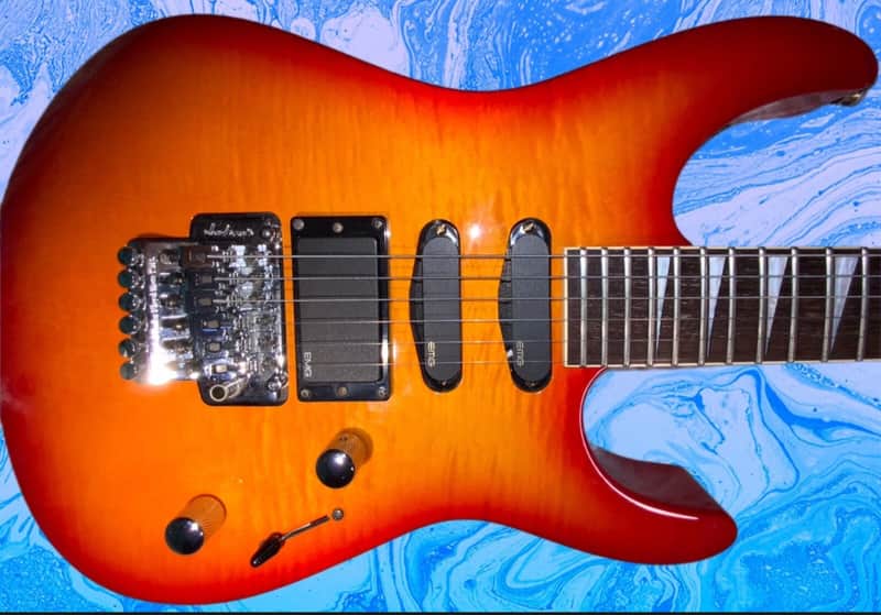 ⚠️ 1998 Jackson Dinky DK2 w/EMGs Orange Sunburst SSH EMGs Nearly Mint Condition! image 1