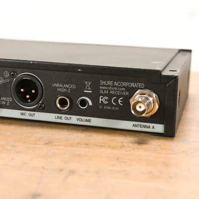 Shure SLX4 Wireless Receiver - H5 Band: 518-542 MHz (NO POWER SUPPLY) CG01WGH image 6