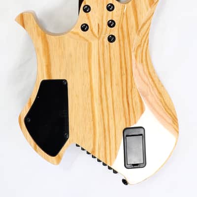 Agile 8 String Multi-Scale Fan Fret Chiral Nirvana 82730 RL MOD SS Reverse Blue Fade Headless Electric Guitar image 8