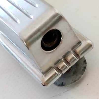 Ludwig 1+Large Bow-Tie Bass Drum Lug Chrome Club Date Marching 3 7/8"USA Vintage image 2