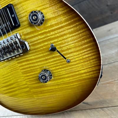 PRS Wood Library Custom 24 Semi-Hollow Flame Maple 10 Top Korina Body/Neck Ebony FB - Livingston Lemondrop 391121 image 3