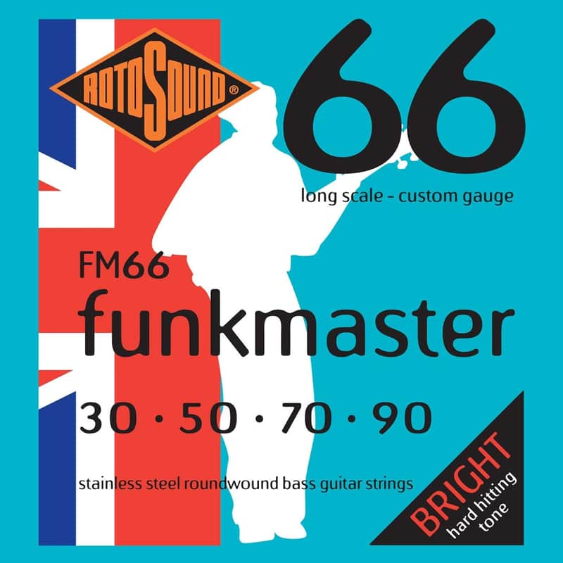 Rotosound FM66 Swing Bass 66 Stainless Steel Funkmaster Bass Guitar Strings (30 50 70 90) image 1