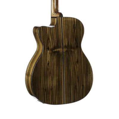 Cort GOLDOC6-BO Gold Series OC6 Bocote Acoustic Electric Guitar. Natural Glossy image 2