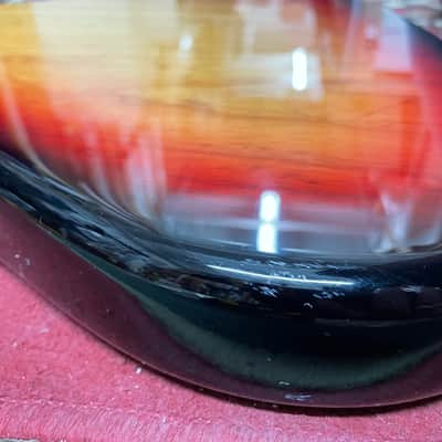 Warmoth Jazzmaster body 2018 Black /red/yellow burst image 5