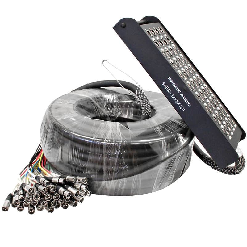 Seismic Audio SAEM-32x8x150 32-Channel XLR Color-Coded Snake Cable - 150' image 1