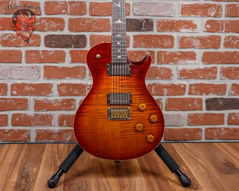 PRS Limited Edition Single Cut Brazilian Flame Maple 10-Top Dark Cherry Sunburst #200 made in 2001 w/OHSC image 1