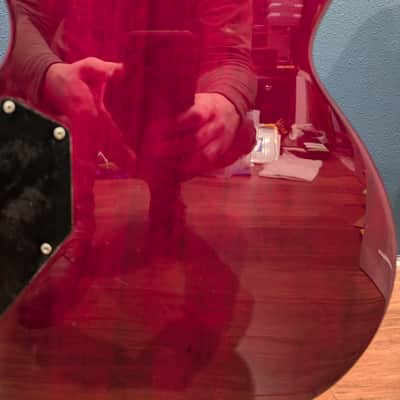 ESP LTD EC-401 VF 2011 See Thru Black Cherry Red Seymour Duncan Flamed Maple image 9