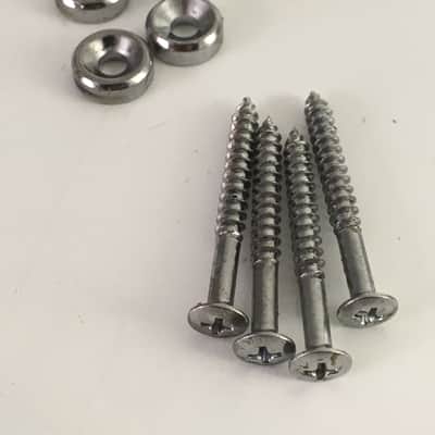 Luthier Parts Neck Screw Ferrules Aged Chrome 2022 Relic image 3