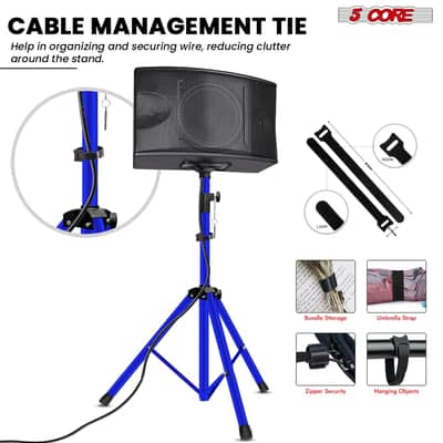 5 Core Speaker Stand Height Adjustable 54" Heavy Duty PA DJ Tripod Studio Monitor Stands image 8