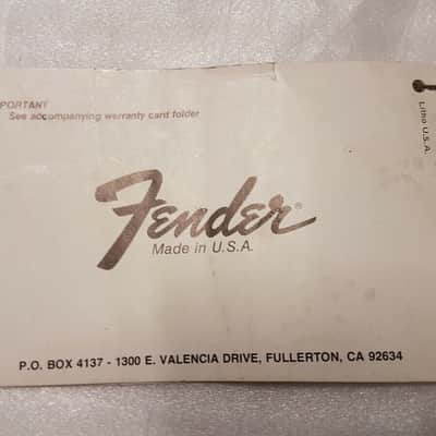1977 Fender Jazz Bass Hang Tag image 3