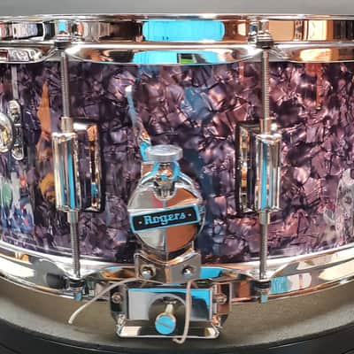 Rogers No.37PDP 6.5"X14" Dyna-Sonic Snare Drum S/N D3669 - Purple Diamond Pearl VIDEO !!! image 1