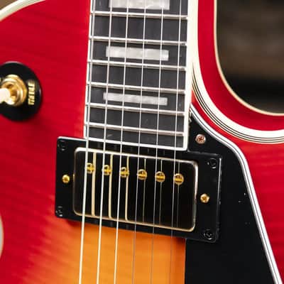 Epiphone Les Paul Custom Electric Guitar - Heritage Cherry Sunburst with Gig Bag image 9