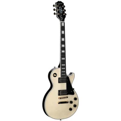 Epiphone Exclusive Les Paul Custom Figured Electric Guitar, Natural with Gig Bag image 2