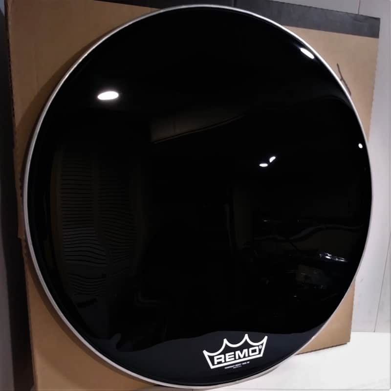 Remo Powermax Bass Drum Head PM-1428-MP / Ebony image 1